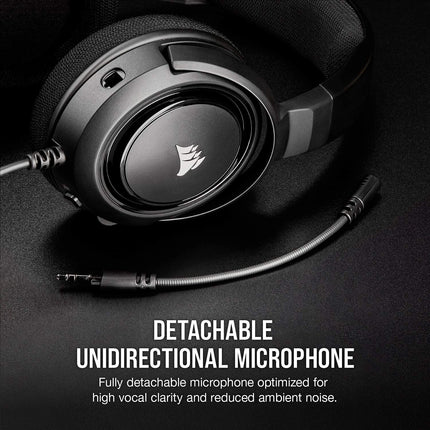 Corsair Hs45-7.1 Wired On Ear Headphones With Mic (Carbon Black) - Openbox