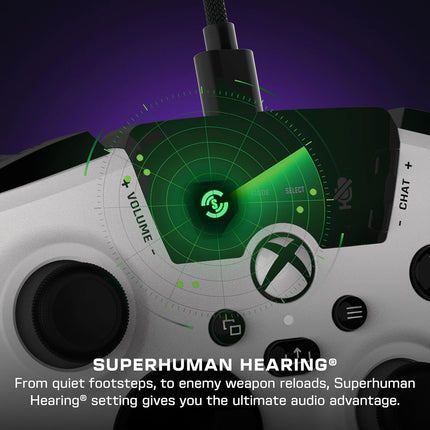 Turtle Beach Recon Controller Wired Gaming Controller for Xbox Series & Windows 10 PCs Audio Enhancements, and Superhuman Hearing - White