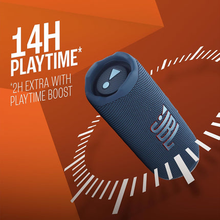 JBL Flip 7 Wireless Portable Bluetooth Speaker, AI Sound Boost, 16Hrs of Playtime, IP68 Water & Dustproof, Multi-Speaker Connection, Personalization App (Blue) | USB C Lossless Audio, Links With Other Speakers For Outdoor Use - New Sealed Pack