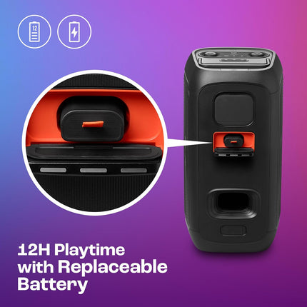 JBL Partybox 120 Wireless Bluetooth 160W Party Speaker, AI Sound Boost, Futuristic Light Show,Upto 12H Runtime,Auracast Multispeaker Support,Guitar+Mic Input - NEW SEALED PACK