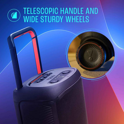 JBL Partybox 520 Wireless Bluetooth Party Speaker, Electrifying AI Sound Boost, Upto 15Hrs Playtime, Replaceable Battery, Multispeaker Connection by Auracast-, PartyBox App-Black - NEW