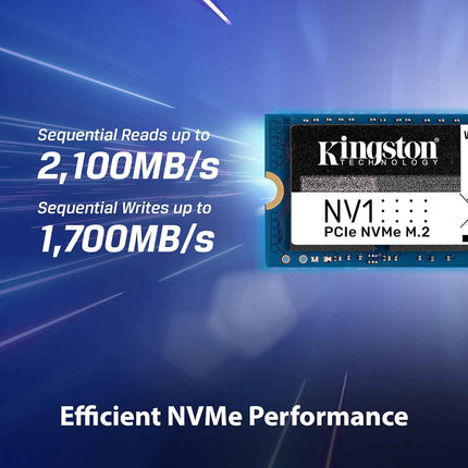 Kingston NV1-E 500G M.2 2280 NVMe PCIe Internal Solid State Drive (SSD) Up to 2100 MB/s SNVSE/500G - NEW