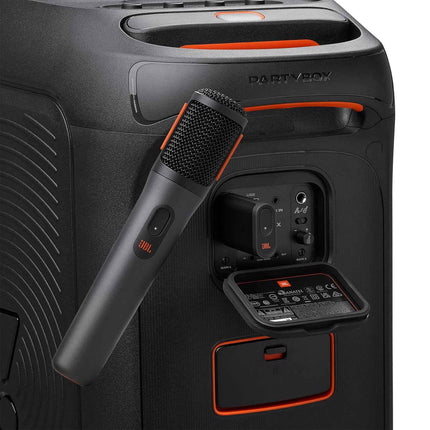 JBL Partybox Wireless Microphone for JBL Partybox Speakers with Wireless Dongle, Up to 20 Hours Playtime, 2 Mics in the Box (Black) - New Sealed Pack