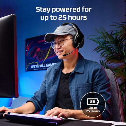 HyperX Cloud Jet Smartchoice Dual Wireless Gaming Headset, 2.4GHz dongle, Bluetooth 5.2, PC, PS5, Nintendo Switch, Steam Deck, Mobile, USB-A, Black - OpenBox