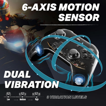 NiTHO PRO ONE Wireless Gaming Controller for PC, Switch, Android & iOS | Gaming Gamepad with Hall Effect Stick & Trigger, Turbo, Vibration, 6-Axis Sensor- Openbox