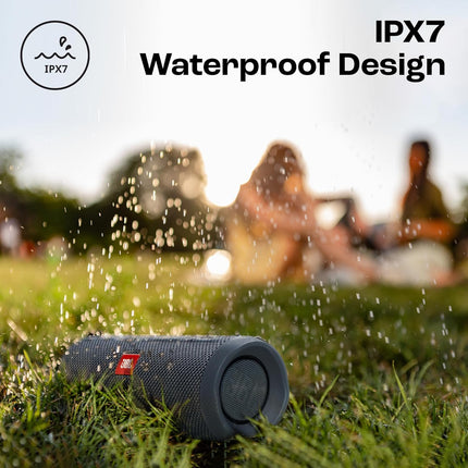 JBL Flip Essential 2, Wireless Portable Bluetooth Speaker with Deep Base, IPX7 Water & Dustproof (Without Mic, Black) - New Sealed Pack