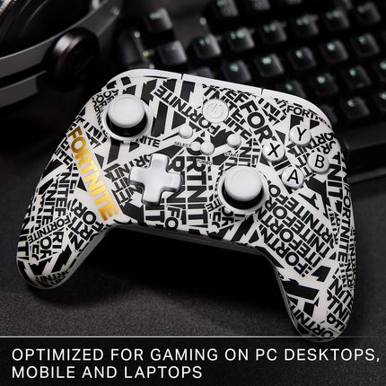 PowerA OPS v1 Wireless Controller for PC, Cloud Gaming and Mobile, Fortnite Edition, Hall Effect Thumbsticks & Triggers, Low Latency Wireless, Works with Windows 10/11 - Openbox