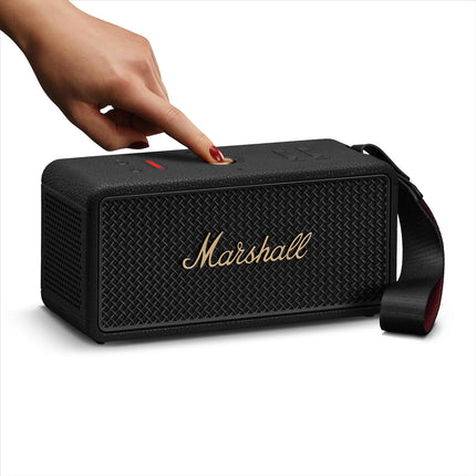 Marshall Middleton II Bluetooth Portable Bluetooth Speaker, Over 30 Hours Playtime, IP67 Waterproof - Black and Brass - New Sealed