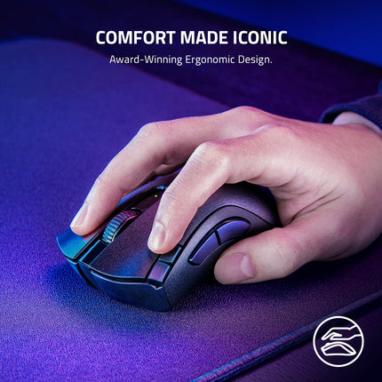 Razer Bluetooth DeathAdder V2 X Hyper Speed: Award-Winning Ergonomic Design with 14000 DPI - Ultra-Fast Hyper Speed Wireless Ergonomic Gaming Mouse - 235hr Battery Life - Openbox