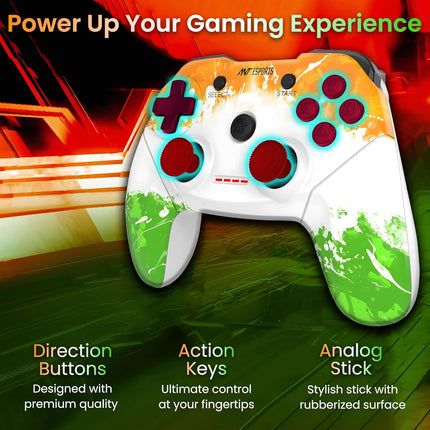 Ant Esports GP300 Pro Tri Colour Wireless Gaming Controller Gamepad for PC - Openbox
