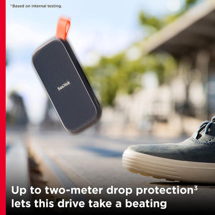 SANDISK 1TB Portable SSD, 800MB/s R, USB 3.2 Gen 2, Rugged SSD with Upto 2 Meter Drop Protection, Type-C to Type-A Cable, PC & Mac Compatible, External SSD - Openbox