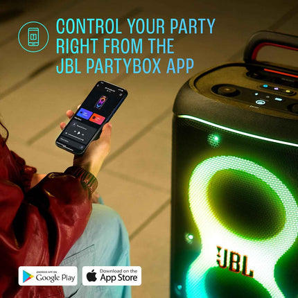 JBL Partybox 520 Wireless Bluetooth Party Speaker, Electrifying AI Sound Boost, Upto 15Hrs Playtime, Replaceable Battery, Multispeaker Connection by Auracast-, PartyBox App-Black - NEW