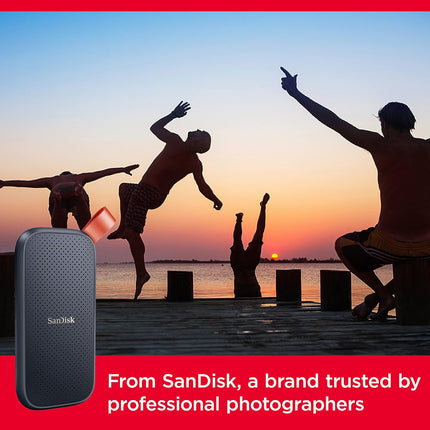 SANDISK 1TB Portable SSD, 800MB/s R, USB 3.2 Gen 2, Rugged SSD with Upto 2 Meter Drop Protection, Type-C to Type-A Cable, PC & Mac Compatible, External SSD - Openbox