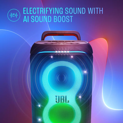 JBL Partybox 520 Wireless Bluetooth Party Speaker, Electrifying AI Sound Boost, Upto 15Hrs Playtime, Replaceable Battery, Multispeaker Connection by Auracast-, PartyBox App-Black - NEW