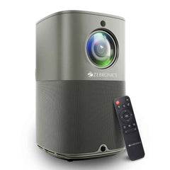 ZEBRONICS PIXAPLAY 18, Smart LED Vertical Projector, 3800 Lumens, 4K Support, Dolby Audio, 200 inch Screen Size, HDMI, USB, WiFi, Supports Bluetooth, 1080p Native, Electronic Focus, APP Support - Openbox