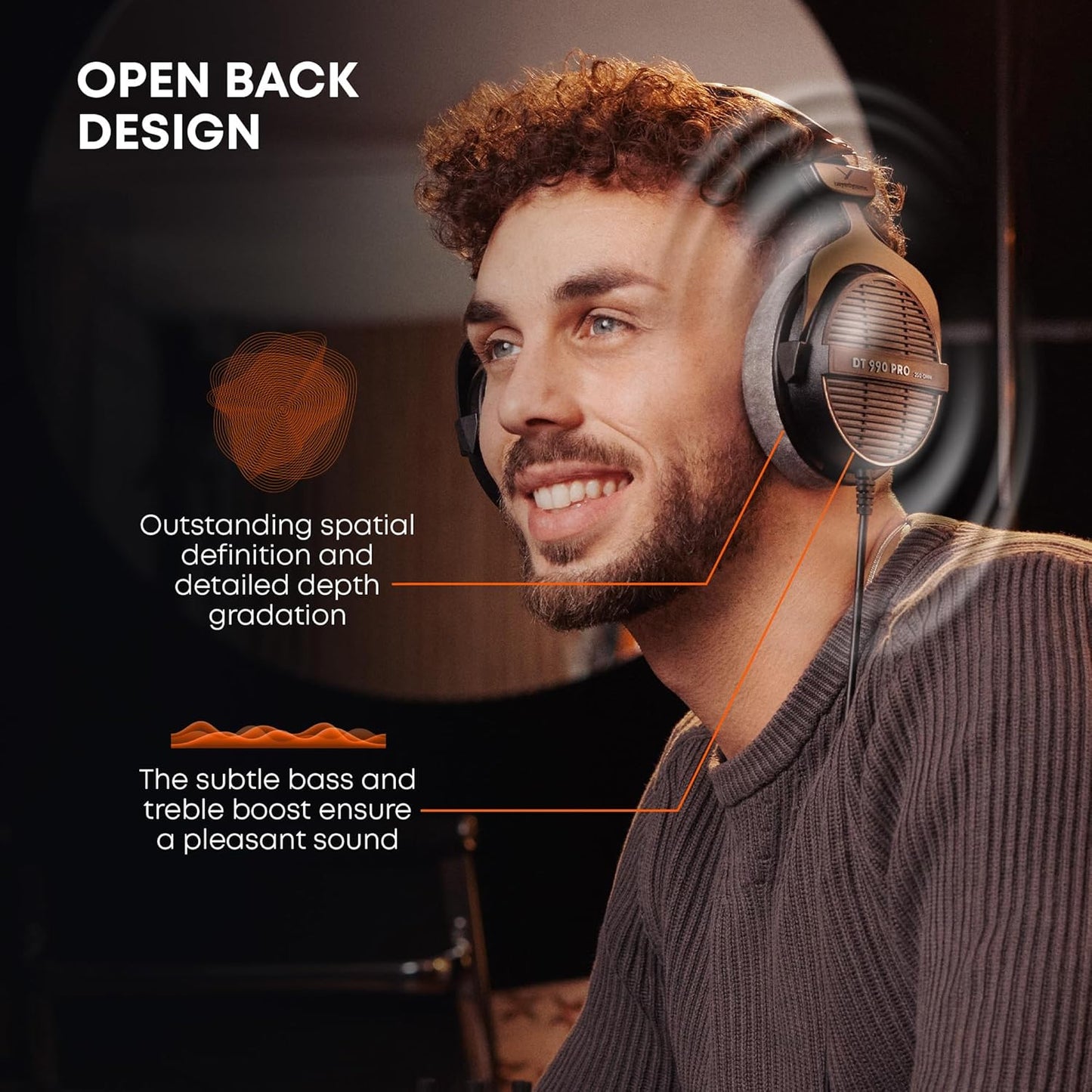 beyerdynamic DT 990 PRO Over Ear Wired Studio Headphones (Black)