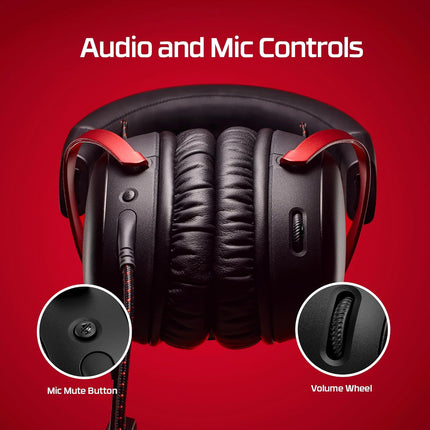 HyperX Cloud III–Smartchoice Wired Gaming Over Ear Headset, Pc, Ps5, Xbox Series X|S, Angled 53Mm Drivers, DTS, Memory Foam, Durable Frame, Ultra-Clear 10Mm Mic, USB-C, USB-A, 3.5Mm–Black/Red - Openbox