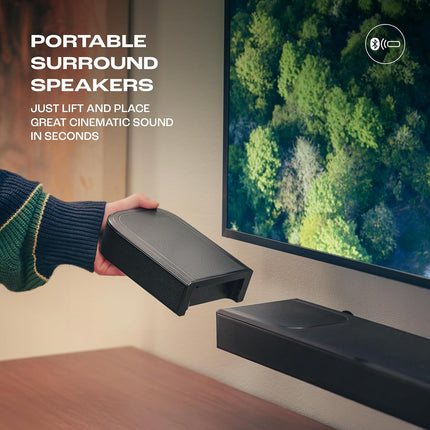 JBL New Bar 1000 MK2, 11.1 (7.1.4) Channel Truly Wireless Soundbar with True Dolby Atmos, MultiBeam Surround Sound, 10” Down-Firing Wireless Subwoofer, HDMI eARC,Wi-Fi+BT,One App, 960W, 2 yrs Warranty - New Sealed Pack
