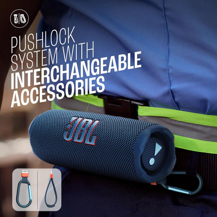 JBL Flip 7 Wireless Portable Bluetooth Speaker, AI Sound Boost, 16Hrs of Playtime, IP68 Water & Dustproof, Multi-Speaker Connection, Personalization App (Blue) | USB C Lossless Audio, Links With Other Speakers For Outdoor Use - New Sealed Pack
