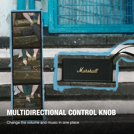 Marshall Middleton II Bluetooth Portable Bluetooth Speaker, Over 30 Hours Playtime, IP67 Waterproof - Black and Brass - New Sealed