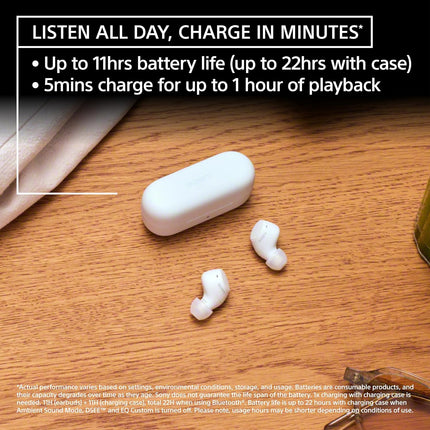 Sony WF-C510 Wireless Bluetooth Earbuds with Mic, TWS, in Ear, Ambient Sound Mode, Small and Comfortable, IPX4, Quick Charge, Multipoint Connectivity, Customized EQ, Up to 22 Hours Battery- Black - OPENBOX