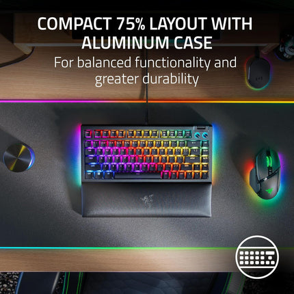 Razer BlackWidow V4 75% - Black - Openbox ( Without Palmrest)