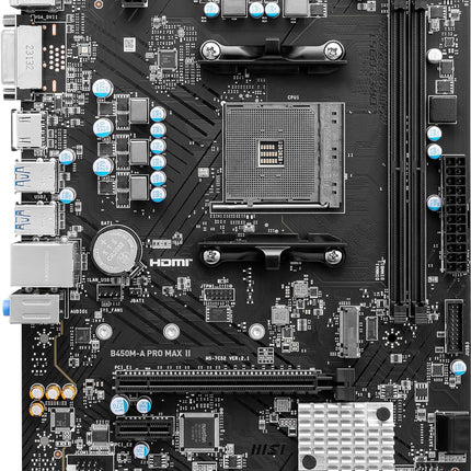 MSI B450M-A PRO MAX II Motherboard, Micro-ATX, AM4 DDR4 USB 3.2 Gen 1 HDMI - Openbox