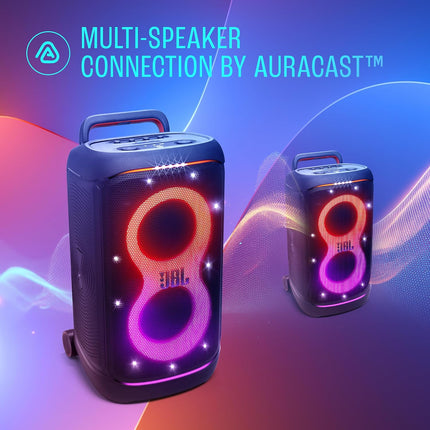 JBL Partybox 520 Wireless Bluetooth Party Speaker, Electrifying AI Sound Boost, Upto 15Hrs Playtime, Replaceable Battery, Multispeaker Connection by Auracast-, PartyBox App-Black - NEW
