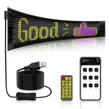 LED Matrix Panel Devil's Eyes APP Programmable,Flexible Scrolling Text Messages Display Car LED Display - New Sealed Pack